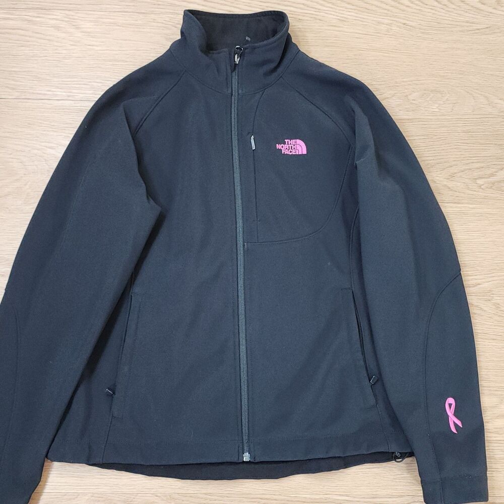 THE NORTH FACE Jacket Womens L Breast Cancer Awareness Pink Ribbon Embroidered